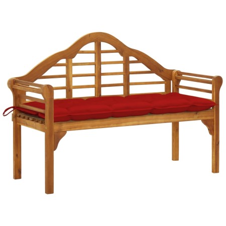 vidaXL Queen-Gartenbank mit Auflage 135 cm Massivholz Akazie