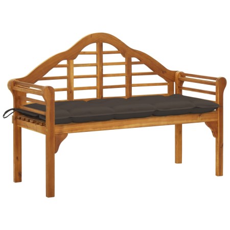 vidaXL Queen-Gartenbank mit Auflage 135 cm Massivholz Akazie