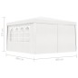 vidaXL Profi-Partyzelt mit Seitenwänden 4×4 m Weiß 90 g/m² vidaXL Profi-Partyzelt mit Seitenwänden 4×4 m Weiß 90 g/m²