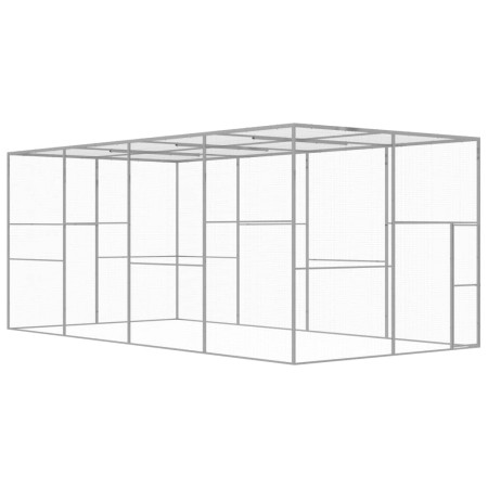vidaXL Katzenkäfig 6x3x2,5 m Verzinkter Stahl