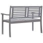 vidaXL 2-Sitzer-Gartenbank mit Auflage 120 cm Grau Eukalyptusholz vidaXL 2-Sitzer-Gartenbank mit Auflage 120 cm Grau Eukalyptusholz