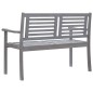 vidaXL 2-Sitzer-Gartenbank mit Auflage 120 cm Grau Eukalyptusholz vidaXL 2-Sitzer-Gartenbank mit Auflage 120 cm Grau Eukalyptusholz