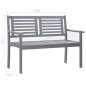vidaXL 2-Sitzer-Gartenbank mit Auflage 120 cm Grau Eukalyptusholz vidaXL 2-Sitzer-Gartenbank mit Auflage 120 cm Grau Eukalyptusholz