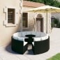 vidaXL 9-tlg. Garten-Sofagarnitur mit Auflagen Poly Rattan Schwarz vidaXL 9-tlg. Garten-Sofagarnitur mit Auflagen Poly Rattan Schwarz