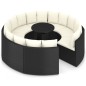 vidaXL 9-tlg. Garten-Sofagarnitur mit Auflagen Poly Rattan Schwarz vidaXL 9-tlg. Garten-Sofagarnitur mit Auflagen Poly Rattan Schwarz
