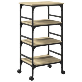 vidaXL Küchenwagen Sonoma-Eiche 45x35x89,5 cm Holzwerkstoff