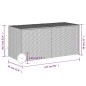 vidaXL Gartentruhe mit Rollen Grau 283L Poly Rattan vidaXL Gartentruhe mit Rollen Grau 283L Poly Rattan