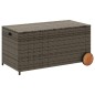 vidaXL Gartentruhe mit Rollen Grau 190L Poly Rattan vidaXL Gartentruhe mit Rollen Grau 190L Poly Rattan