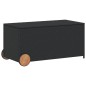 vidaXL Gartentruhe mit Rollen Schwarz 190L Poly Rattan vidaXL Gartentruhe mit Rollen Schwarz 190L Poly Rattan