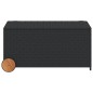vidaXL Gartentruhe mit Rollen Schwarz 190L Poly Rattan vidaXL Gartentruhe mit Rollen Schwarz 190L Poly Rattan
