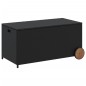 vidaXL Gartentruhe mit Rollen Schwarz 190L Poly Rattan vidaXL Gartentruhe mit Rollen Schwarz 190L Poly Rattan