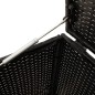 vidaXL Gartentruhe mit Rollen Schwarz 190L Poly Rattan vidaXL Gartentruhe mit Rollen Schwarz 190L Poly Rattan
