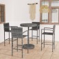 5-tlg. Gartenbar-Set Poly Rattan Grau 5-tlg. Gartenbar-Set Poly Rattan Grau