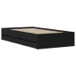 vidaXL Bettgestell mit Schubladen Schwarz 75x190 cm Holzwerkstoff vidaXL Bettgestell mit Schubladen Schwarz 75x190 cm Holzwerkstoff