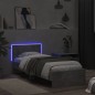 vidaXL Bettgestell mit Kopfteil und LED-Leuchten Betongrau 90x190 cm vidaXL Bettgestell mit Kopfteil und LED-Leuchten Betongrau 90x190 cm