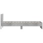 vidaXL Bettgestell mit Kopfteil und LED-Leuchten Betongrau 90x190 cm vidaXL Bettgestell mit Kopfteil und LED-Leuchten Betongrau 90x190 cm
