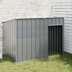vidaXL Hundehütte mit Dach Anthrazit 153x91x110 cm Verzinkter Stahl