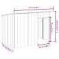 vidaXL Hundehütte mit Dach Anthrazit 153x91x110 cm Verzinkter Stahl vidaXL Hundehütte mit Dach Anthrazit 153x91x110 cm Verzinkter Stahl