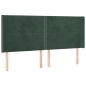 vidaXL LED Kopfteil Dunkelgrün 163x16x118/128 cm Samt vidaXL LED Kopfteil Dunkelgrün 163x16x118/128 cm Samt
