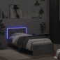 vidaXL Bettgestell mit Kopfteil und LED-Leuchten Betongrau 75x190 cm vidaXL Bettgestell mit Kopfteil und LED-Leuchten Betongrau 75x190 cm