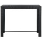 7-tlg. Garten-Bar-Set mit Armlehnen Poly Rattan Schwarz 7-tlg. Garten-Bar-Set mit Armlehnen Poly Rattan Schwarz