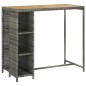 5-tlg. Gartenbar-Set mit Kissen Poly Rattan Grau 5-tlg. Gartenbar-Set mit Kissen Poly Rattan Grau