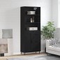 Highboard Schwarz 69,5x34x180 cm Holzwerkstoff Highboard Schwarz 69,5x34x180 cm Holzwerkstoff