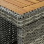 5-tlg. Gartenbar-Set mit Kissen Poly Rattan Grau 5-tlg. Gartenbar-Set mit Kissen Poly Rattan Grau