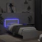 vidaXL Bettgestell mit Kopfteil und LED-Leuchten Weiß 90x190 cm vidaXL Bettgestell mit Kopfteil und LED-Leuchten Weiß 90x190 cm
