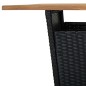 vidaXL 5-tlg. Gartenbar-Set mit Kissen Poly Rattan Schwarz vidaXL 5-tlg. Gartenbar-Set mit Kissen Poly Rattan Schwarz