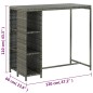 5-tlg. Gartenbar-Set mit Kissen Poly Rattan Grau 5-tlg. Gartenbar-Set mit Kissen Poly Rattan Grau