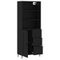 Highboard Schwarz 69,5x34x180 cm Holzwerkstoff Highboard Schwarz 69,5x34x180 cm Holzwerkstoff