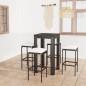 5-tlg. Gartenbar-Set mit Kissen Poly Rattan Schwarz 5-tlg. Gartenbar-Set mit Kissen Poly Rattan Schwarz