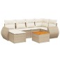 vidaXL 7-tlg. Garten-Sofagarnitur mit Kissen Beige Poly Rattan vidaXL 7-tlg. Garten-Sofagarnitur mit Kissen Beige Poly Rattan