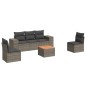 vidaXL 6-tlg. Garten-Sofagarnitur mit Kissen Grau Poly Rattan vidaXL 6-tlg. Garten-Sofagarnitur mit Kissen Grau Poly Rattan