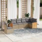 vidaXL 6-tlg. Garten-Sofagarnitur mit Kissen Beige Poly Rattan vidaXL 6-tlg. Garten-Sofagarnitur mit Kissen Beige Poly Rattan