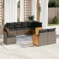 vidaXL 8-tlg. Garten-Sofagarnitur mit Kissen Grau Poly Rattan vidaXL 8-tlg. Garten-Sofagarnitur mit Kissen Grau Poly Rattan