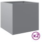 vidaXL Pflanzkübel 2 Stk. Silbern 49x47x46 cm Verzinkter Stahl vidaXL Pflanzkübel 2 Stk. Silbern 49x47x46 cm Verzinkter Stahl