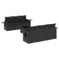 vidaXL 7-tlg. Garten-Sofagarnitur mit Kissen Schwarz Poly Rattan vidaXL 7-tlg. Garten-Sofagarnitur mit Kissen Schwarz Poly Rattan