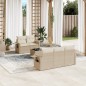 vidaXL 6-tlg. Garten-Sofagarnitur mit Kissen Beige Poly Rattan vidaXL 6-tlg. Garten-Sofagarnitur mit Kissen Beige Poly Rattan