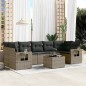 vidaXL 8-tlg. Garten-Sofagarnitur mit Kissen Grau Poly Rattan vidaXL 8-tlg. Garten-Sofagarnitur mit Kissen Grau Poly Rattan