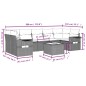 vidaXL 8-tlg. Garten-Sofagarnitur mit Kissen Grau Poly Rattan vidaXL 8-tlg. Garten-Sofagarnitur mit Kissen Grau Poly Rattan