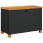 vidaXL Garten-Auflagenbox Schwarz 80x40x48 cm Poly Rattan Akazienholz vidaXL Garten-Auflagenbox Schwarz 80x40x48 cm Poly Rattan Akazienholz
