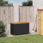 vidaXL Garten-Auflagenbox Schwarz 80x40x48 cm Poly Rattan Akazienholz vidaXL Garten-Auflagenbox Schwarz 80x40x48 cm Poly Rattan Akazienholz