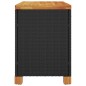 vidaXL Garten-Auflagenbox Schwarz 80x40x48 cm Poly Rattan Akazienholz vidaXL Garten-Auflagenbox Schwarz 80x40x48 cm Poly Rattan Akazienholz