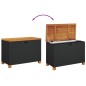 vidaXL Garten-Auflagenbox Schwarz 80x40x48 cm Poly Rattan Akazienholz vidaXL Garten-Auflagenbox Schwarz 80x40x48 cm Poly Rattan Akazienholz