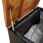 vidaXL Garten-Auflagenbox Schwarz 80x40x48 cm Poly Rattan Akazienholz vidaXL Garten-Auflagenbox Schwarz 80x40x48 cm Poly Rattan Akazienholz