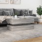vidaXL Couchtisch mit LED-Leuchten Grau Sonoma 90x50x40 cm vidaXL Couchtisch mit LED-Leuchten Grau Sonoma 90x50x40 cm