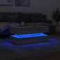 vidaXL Couchtisch mit LED-Leuchten Grau Sonoma 90x50x40 cm vidaXL Couchtisch mit LED-Leuchten Grau Sonoma 90x50x40 cm