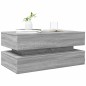 vidaXL Couchtisch mit LED-Leuchten Grau Sonoma 90x50x40 cm vidaXL Couchtisch mit LED-Leuchten Grau Sonoma 90x50x40 cm